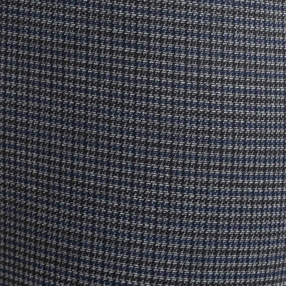 Dalia Ladies' Ponte Pant Small Checkered Plaid Charcoal Gray Blue Black - Picture 3 of 8